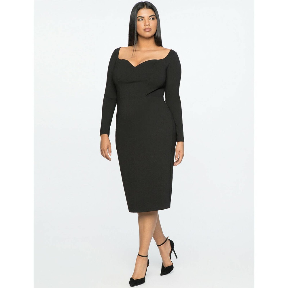 Jason Wu X Eloquii Black Long Sleeve Dress
